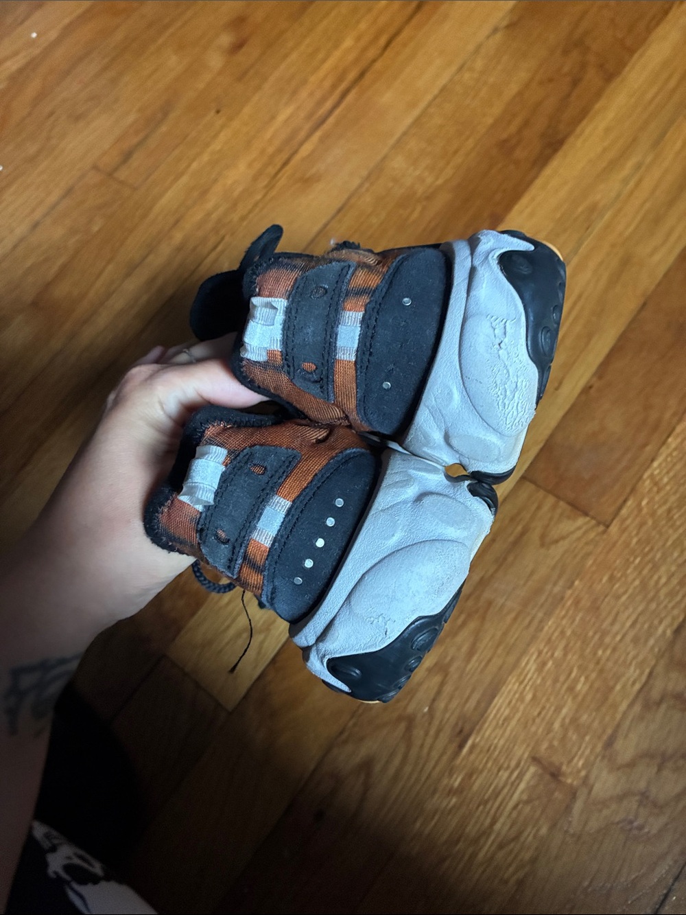 Kids Orange Tiger Print Nike React Presto Sneakers - Picture 4 of 6
